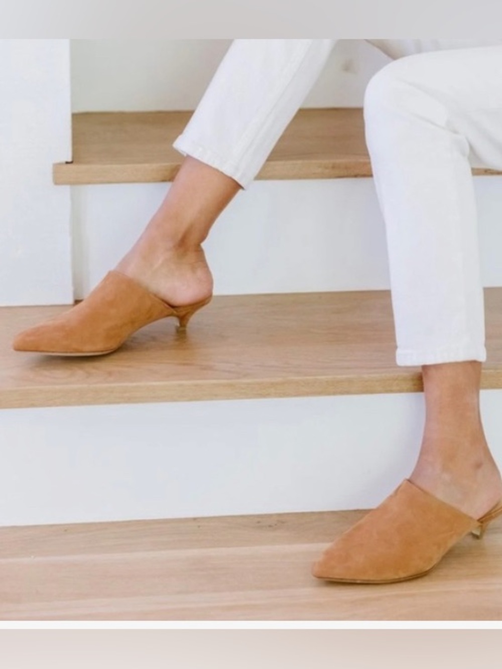 Jenni Kayne Oiled Leather Kitten Heel Mule
